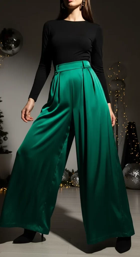 The Emerald Satin Trousers
