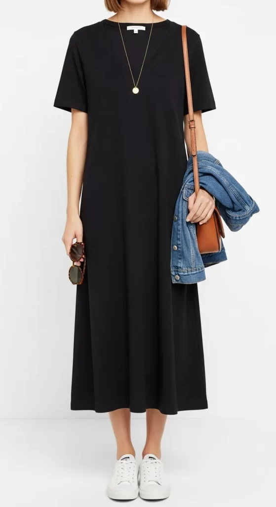 The Effortless Black T-Shirt Dress The Effortless Black T-Shirt Dress