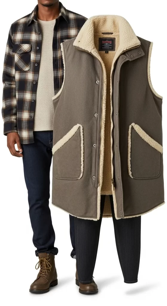 The Cozy Longline Sherpa Vest