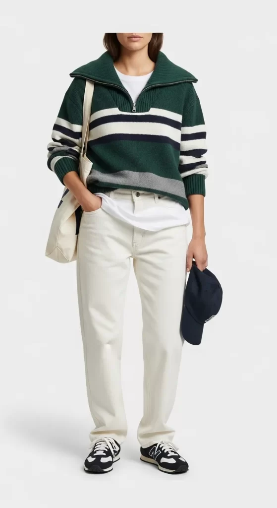 The Sporty Half-Zip Sweater
