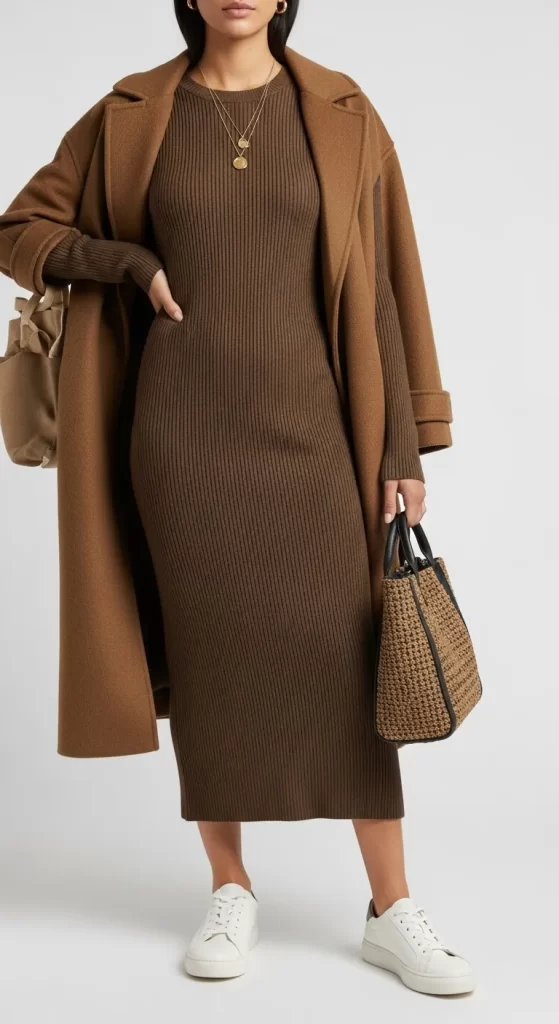 The Monochromatic Knit Dress