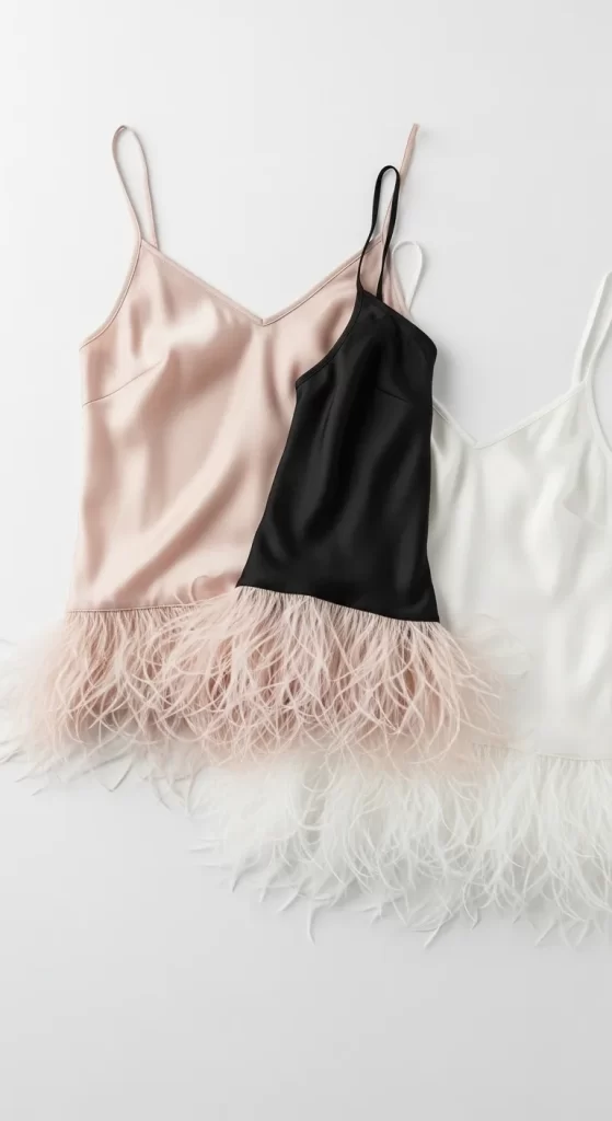  The Feather-Trimmed Camisole