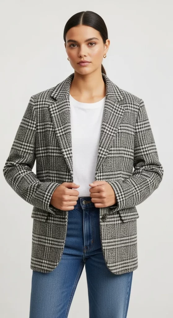 The Polished Plaid Blazer