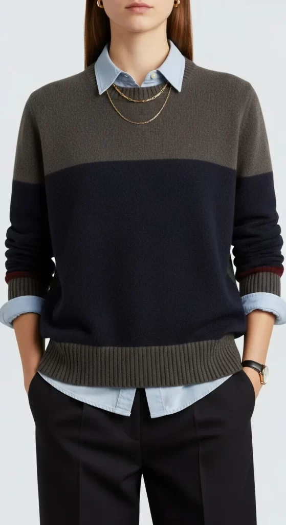 The Refined Colorblock Sweater The Refined Colorblock Sweater