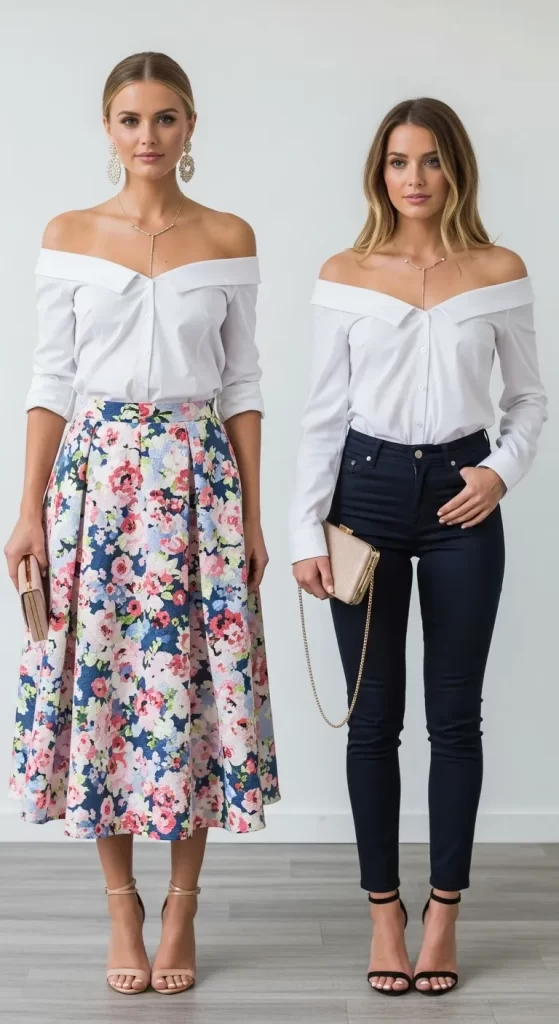 The Off-the-Shoulder Button-Down