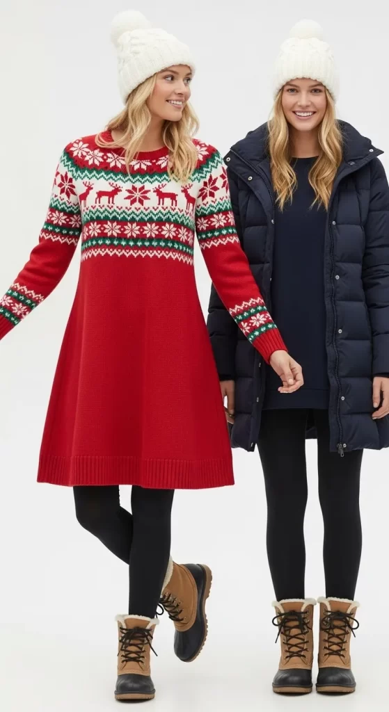 The Charming Fair Isle Sweater Dress