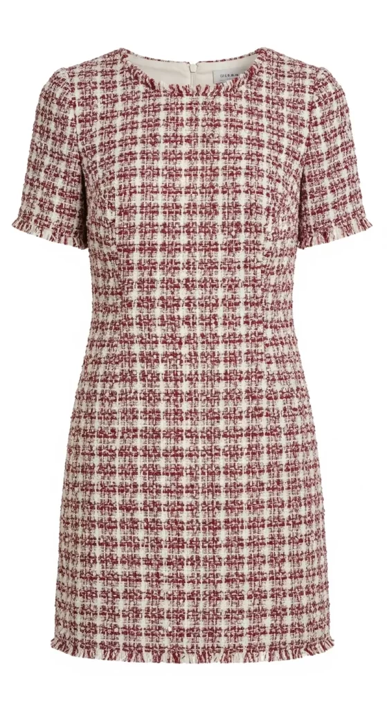 The Crimson Tweed Shift Dress