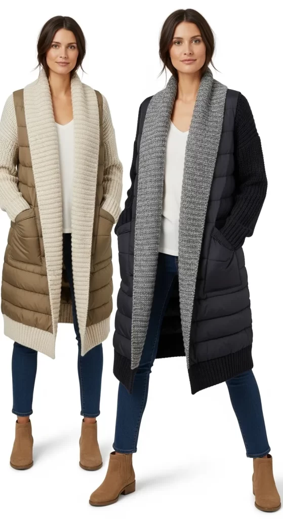 The Hybrid Knit Puffer Coat