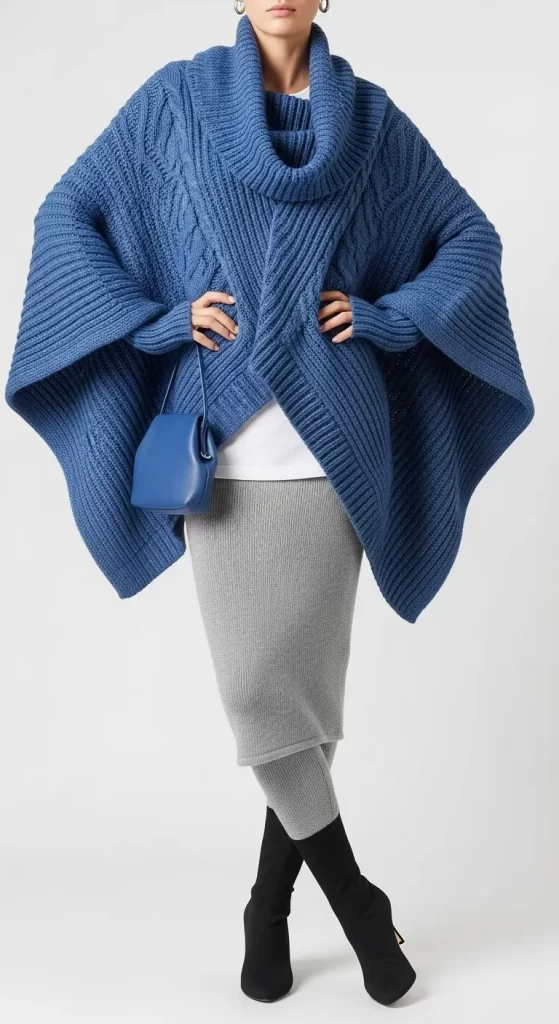The Voluminous Knit Poncho The Voluminous Knit Poncho