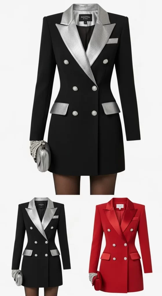  The Power Tuxedo Dress