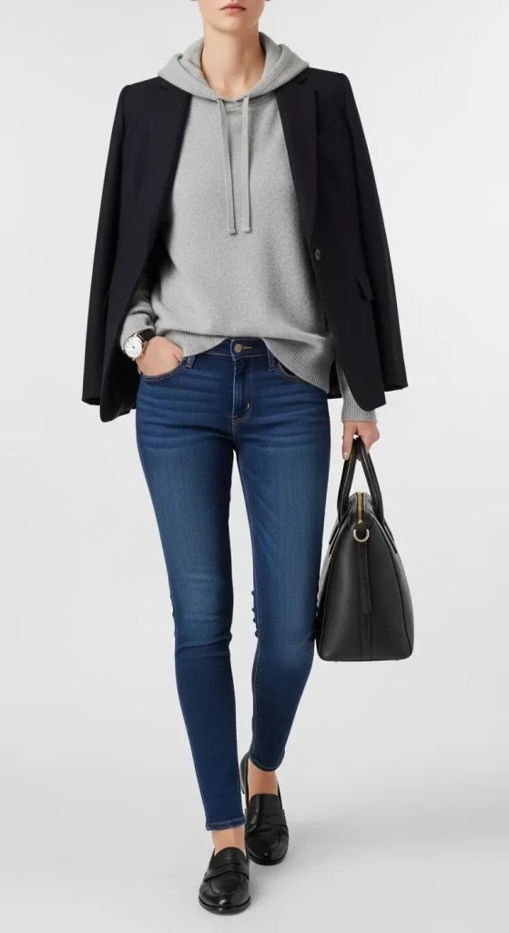 The High-Low Hoodie and Blazer