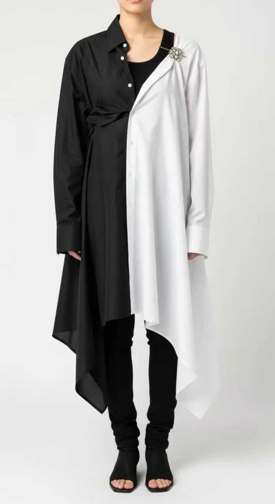 The Deconstructed Two-Tone Shirtdress