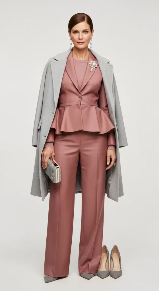 The Rose Quartz Peplum Suit