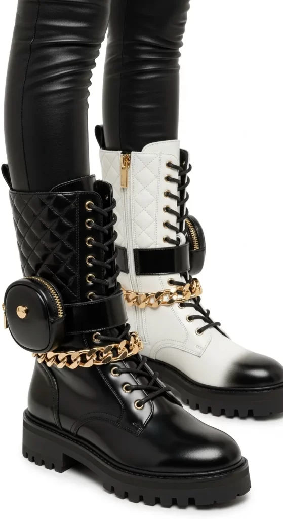 The Luxe Chain Combat Boot