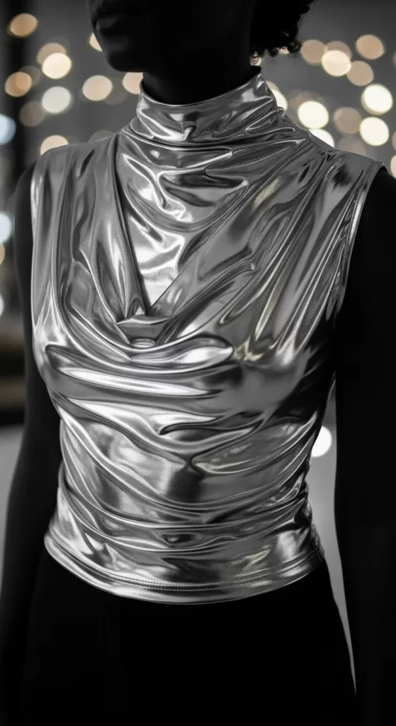 The Liquid Silver Top