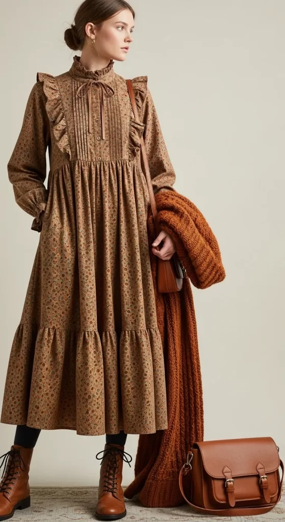 The Prairie Ruffle-Neck Dress