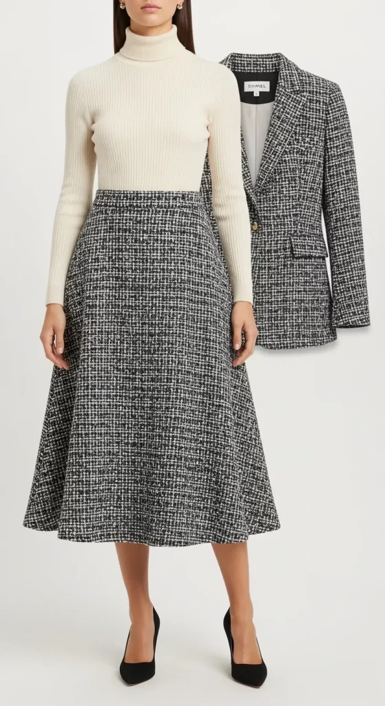 The Sophisticated Tweed Skirt