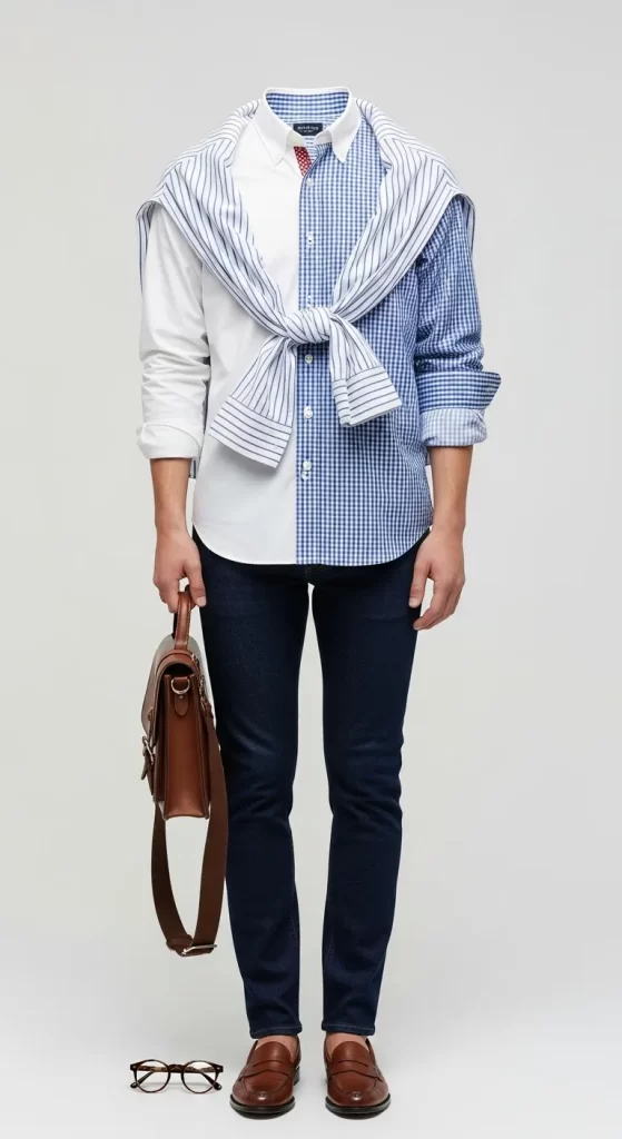 The Playful Mixed-Print Shirt