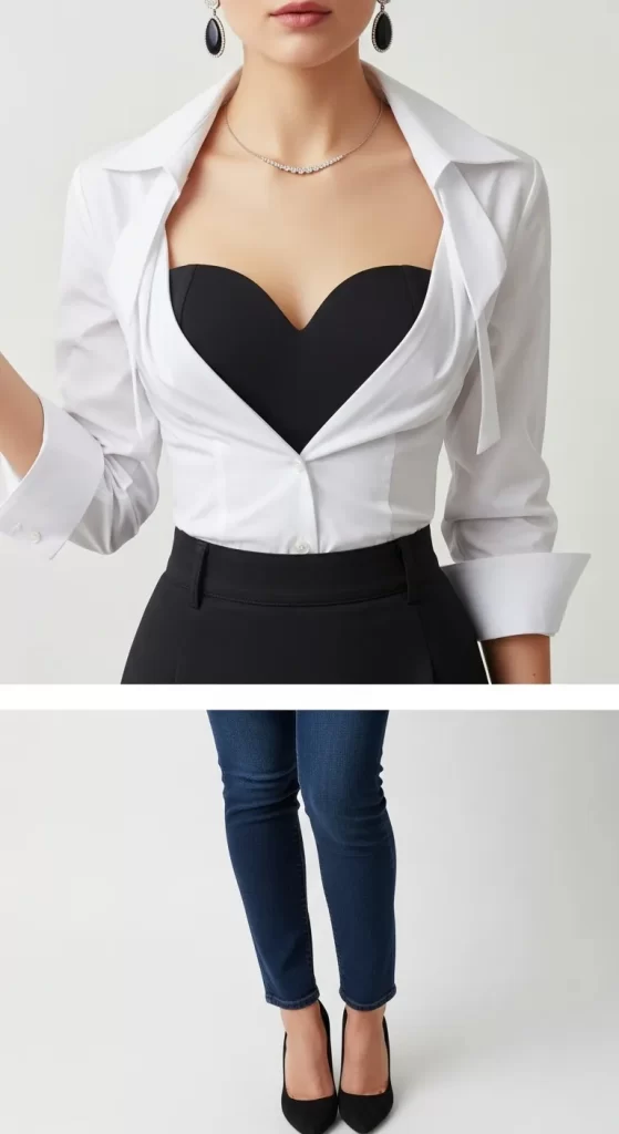  The Architectural Color-Block Blouse