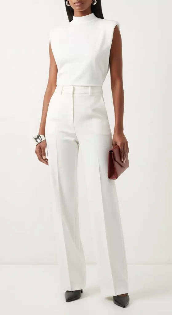 The Winter White Power Look The Winter White Power Look