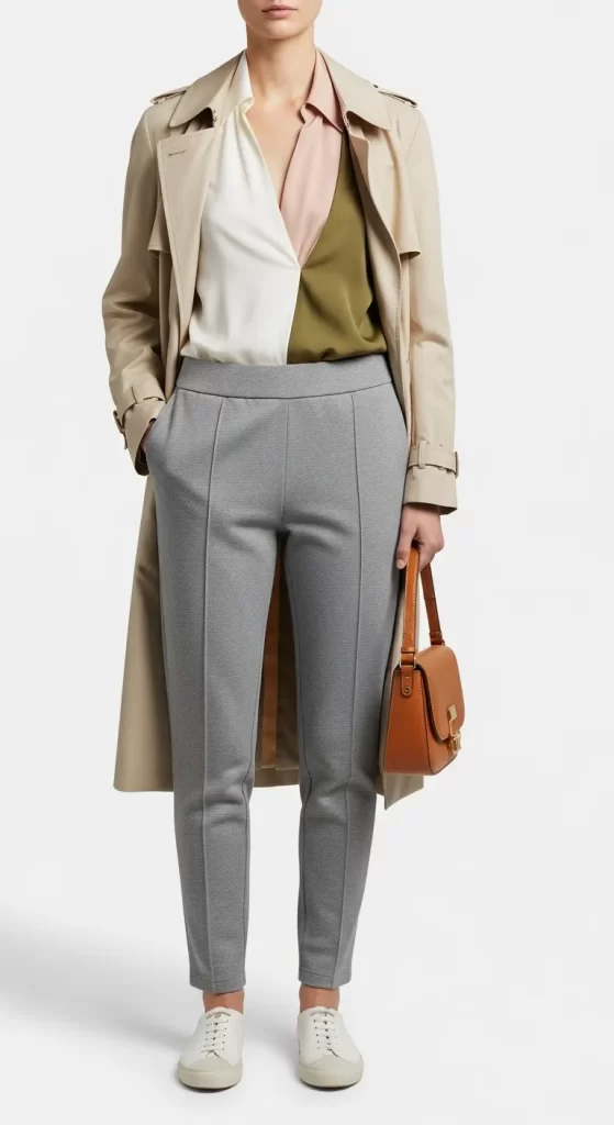 The Polished Pintuck Trouser