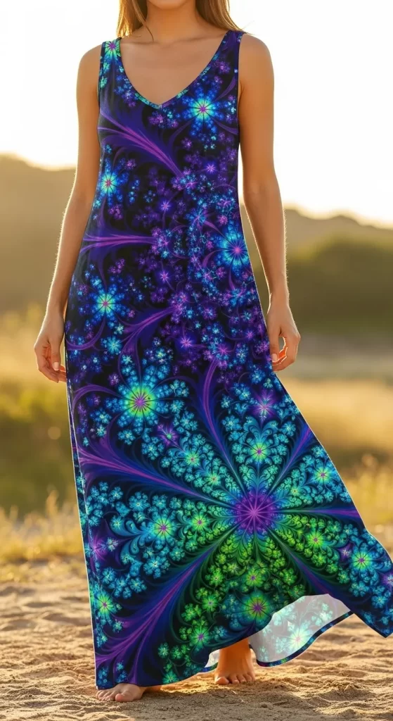 The Fractal Universe Maxi Dress