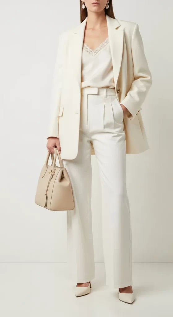 The Elegant Cream and Ivory Suit