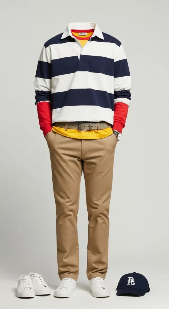  The Preppy Layered Rugby Shirt