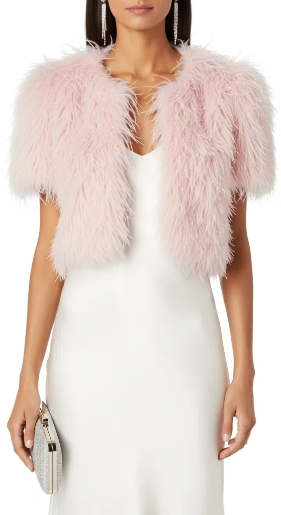  The Ballerina Pink Plume Bolero