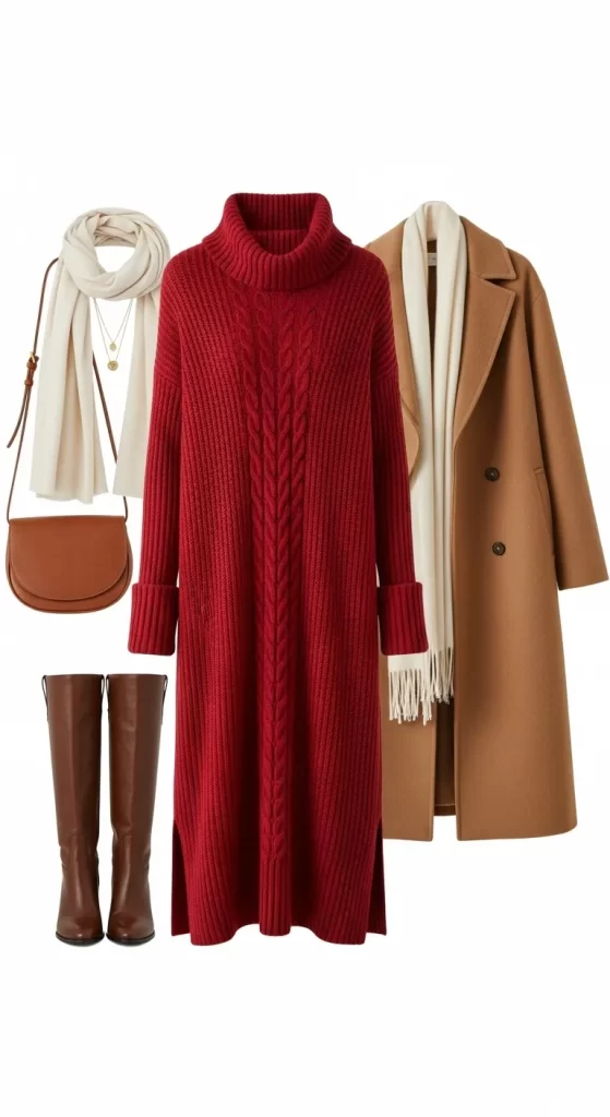 The Classic Cable-Knit Sweater Dress