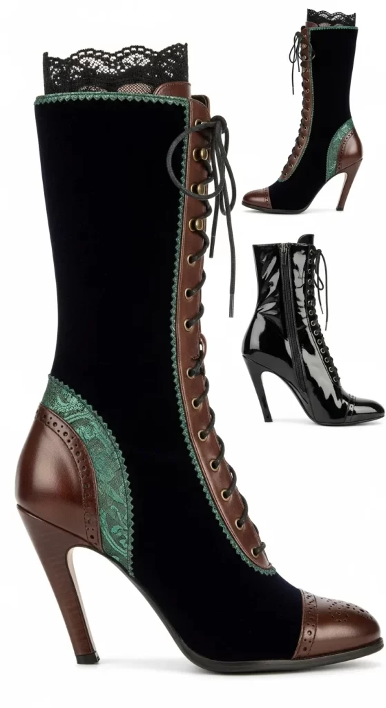 The Victorian Lace-Up Bootie
