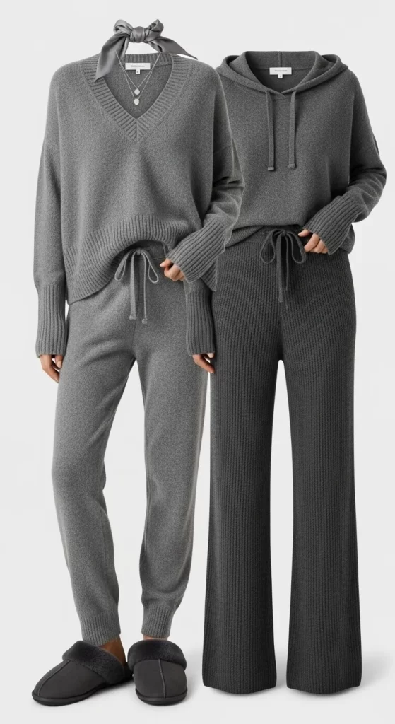 The Ultimate Grey Cashmere Lounge Set