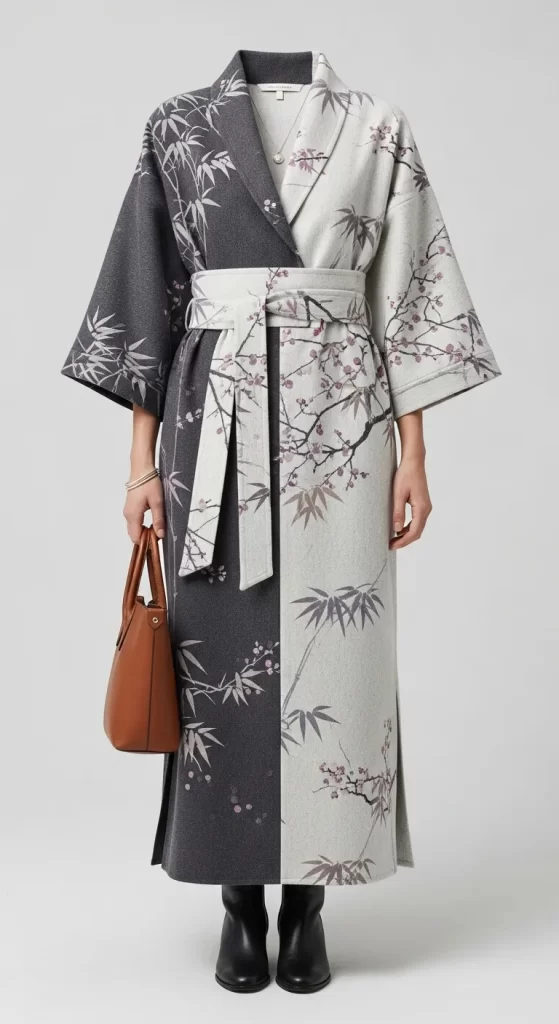  The Zen Ink-Wash Kimono Coat
