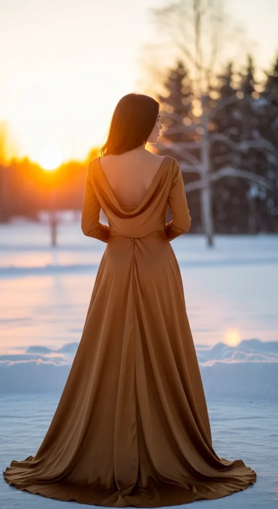 The Golden Hour Satin Gown