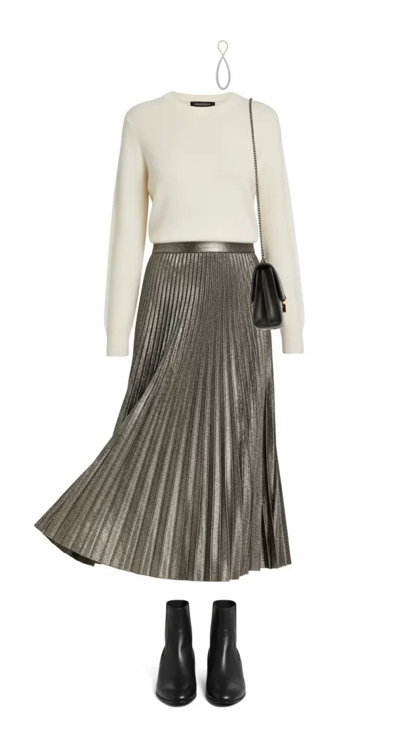  The Festive Metallic Skirt
