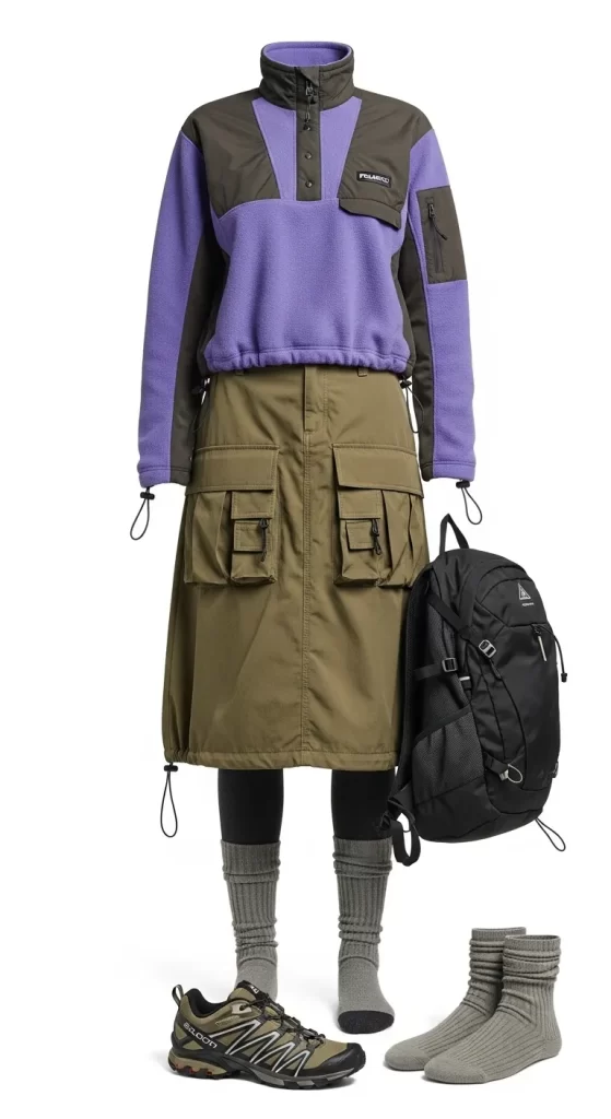 The Gorpcore Utility Skirt & Fleece