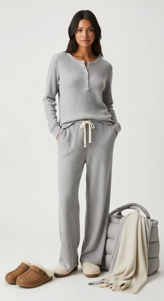 The Waffle-Knit Lounge Set