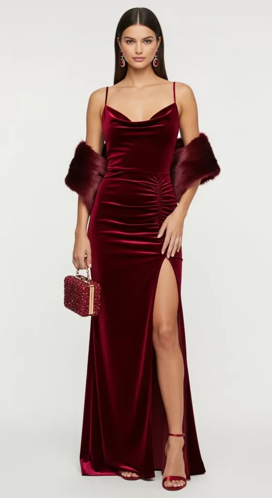 The Hollywood Glamour Velvet Gown