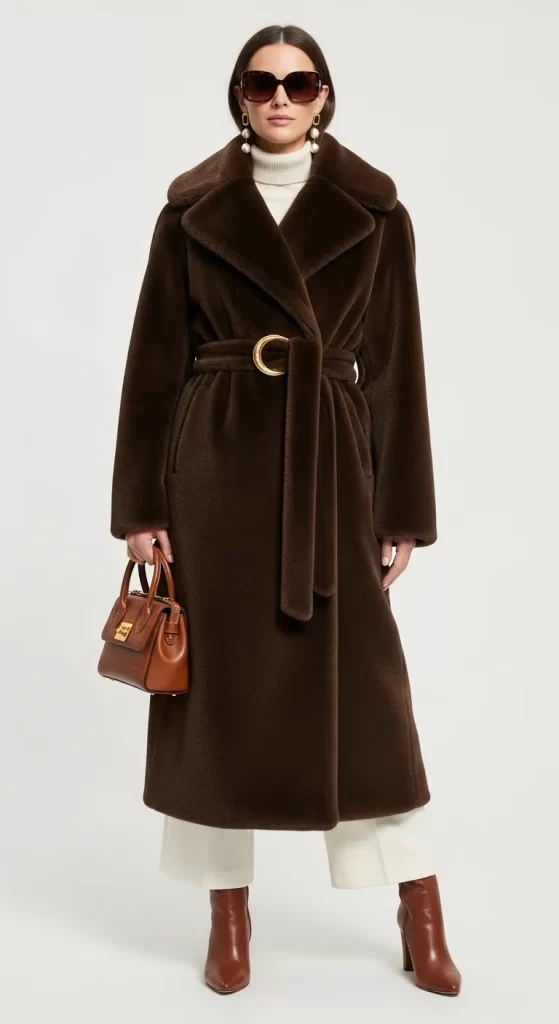 The Rich Chocolate Wrap Coat
