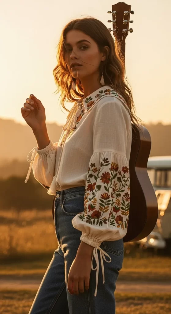 The Embroidered Bohemian Blouse