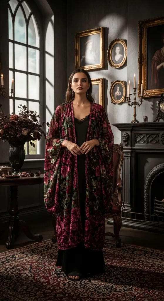  The Velvet Burnout Kimono