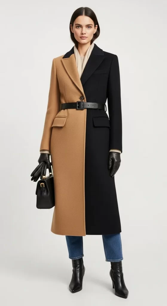The Bicolor Statement Coat The Bicolor Statement Coat