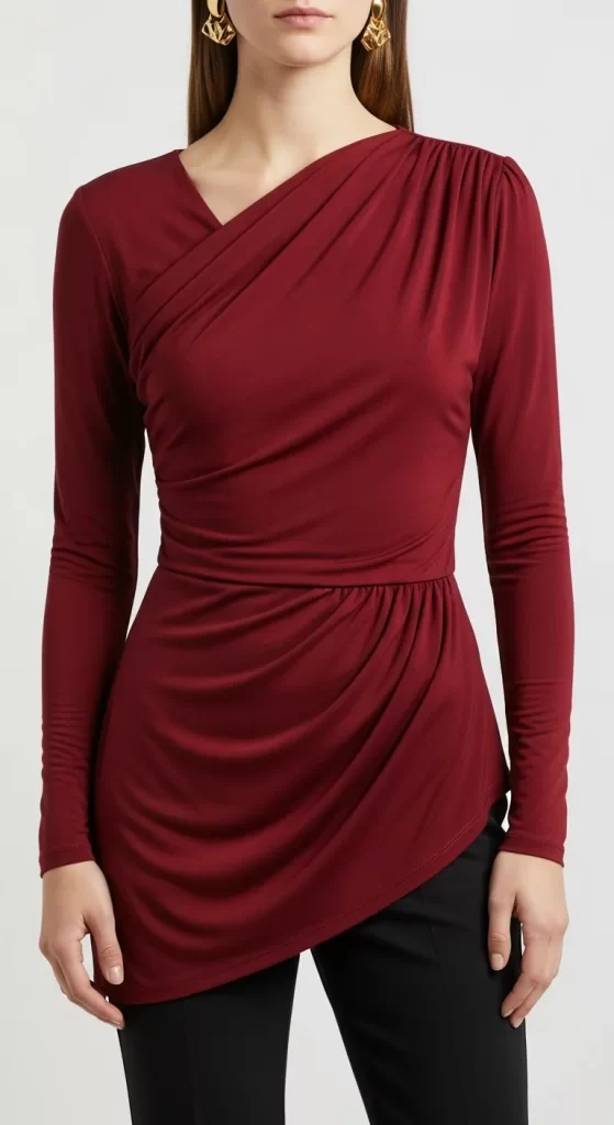  The Elegant Draped Jersey Top