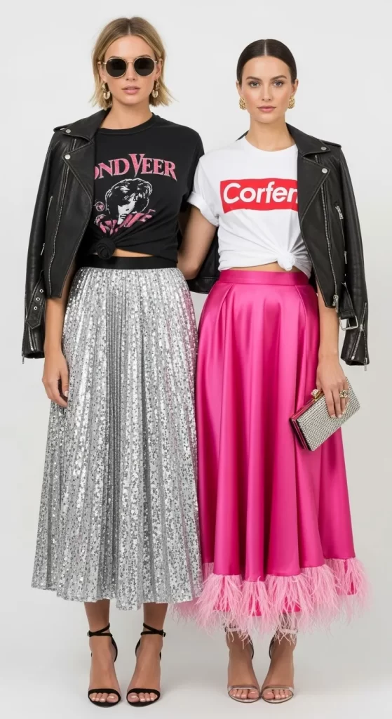 The High-Low Glam Graphic Tee