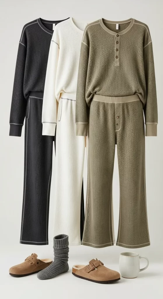 The Essential Waffle Knit Lounge Set