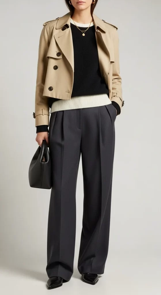 The Modern Cropped Trench Coat