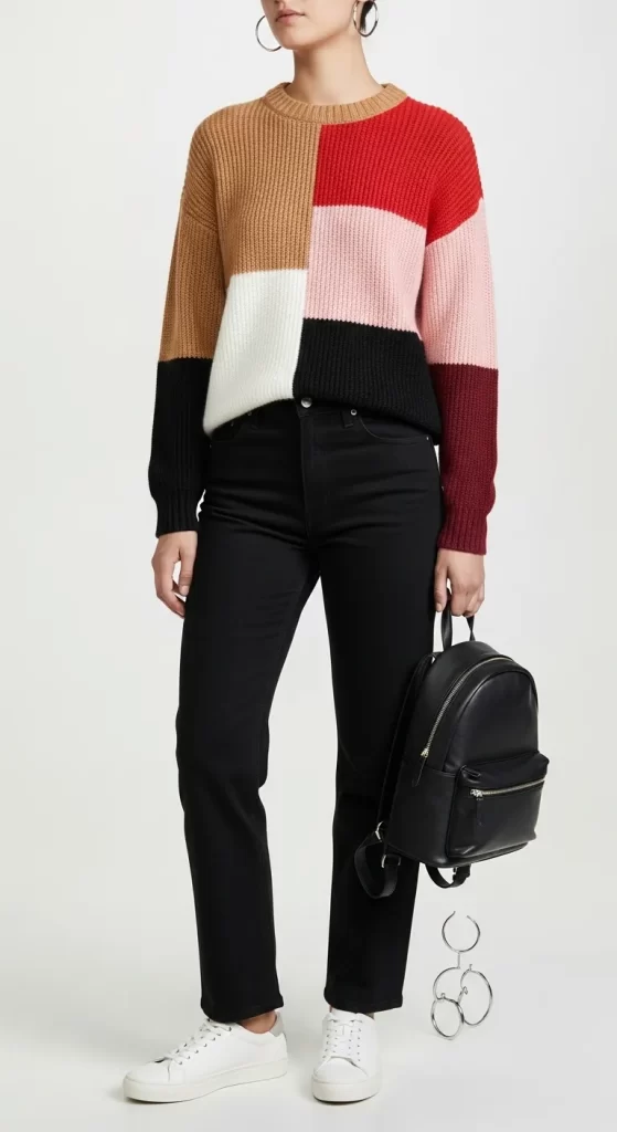 The Cheerful Color-Block Sweater