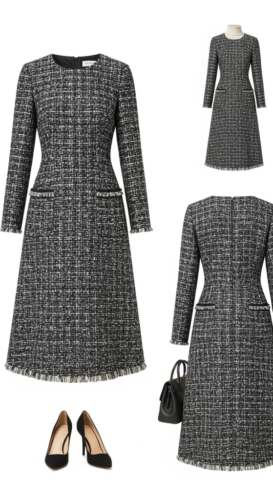 The Classic Tweed A-Line Dress