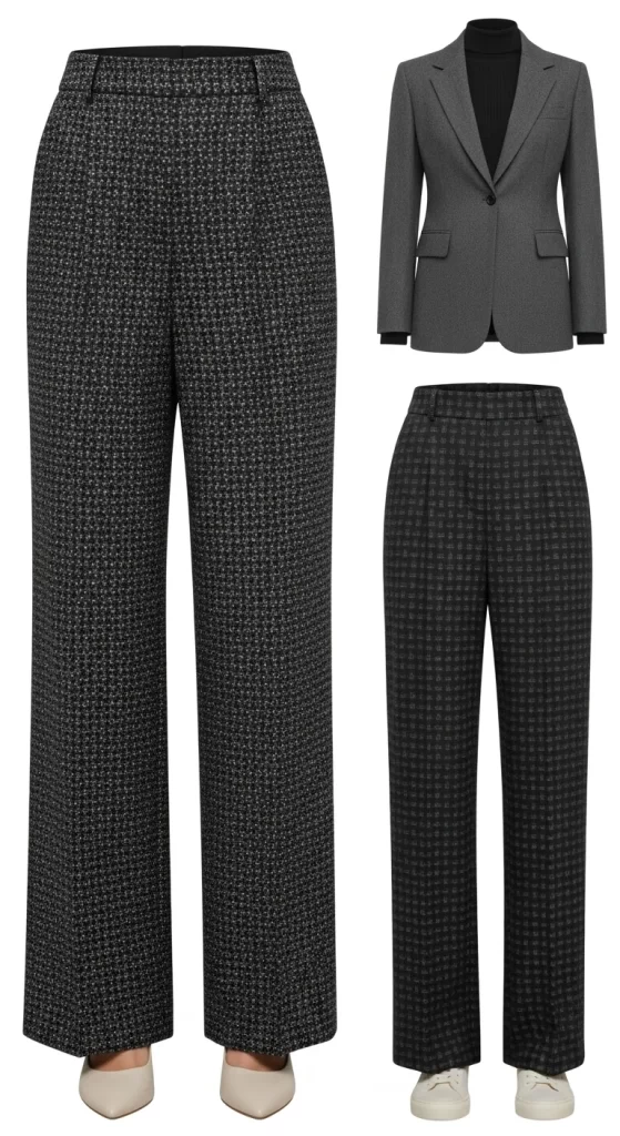 The Textured Houndstooth Trousers