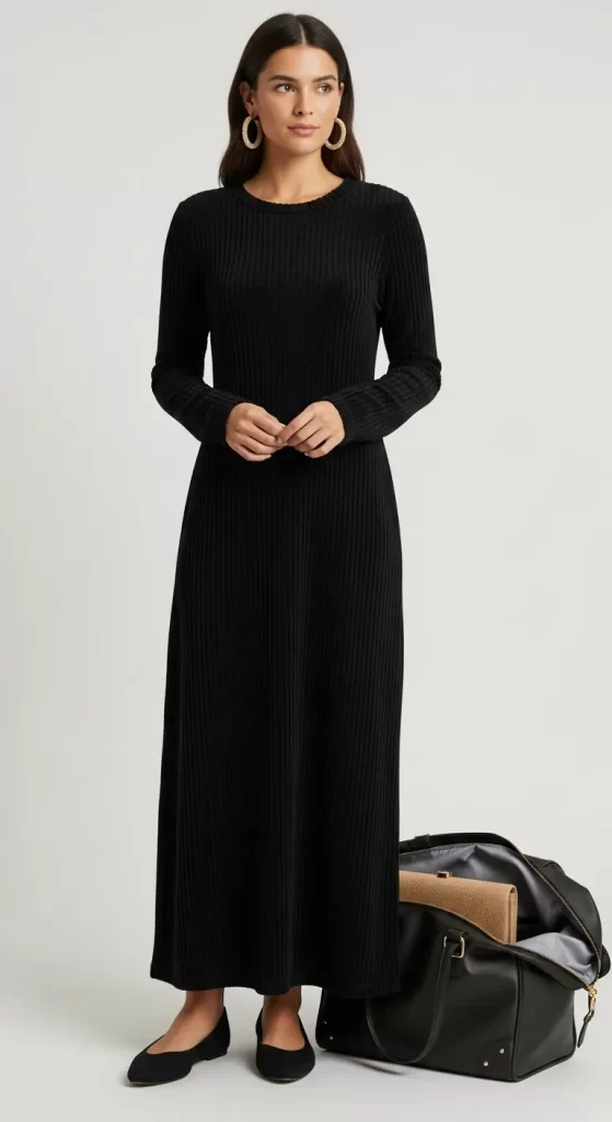 The Effortless Ribbed Maxi Dress